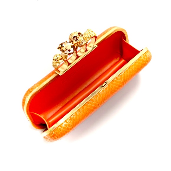 Alexander McQueen Coral Snake Skin Knuckle Box Clutch - Picture 5 of 5